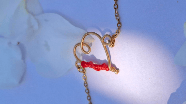 Bracelet cœur tissé 