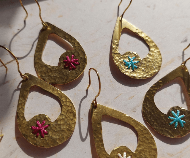 Boucles d'oreille Goutte à l'étoile
