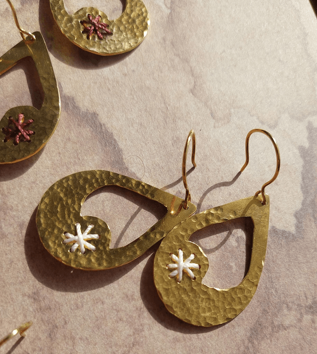 Boucles d'oreille Goutte à l'étoile