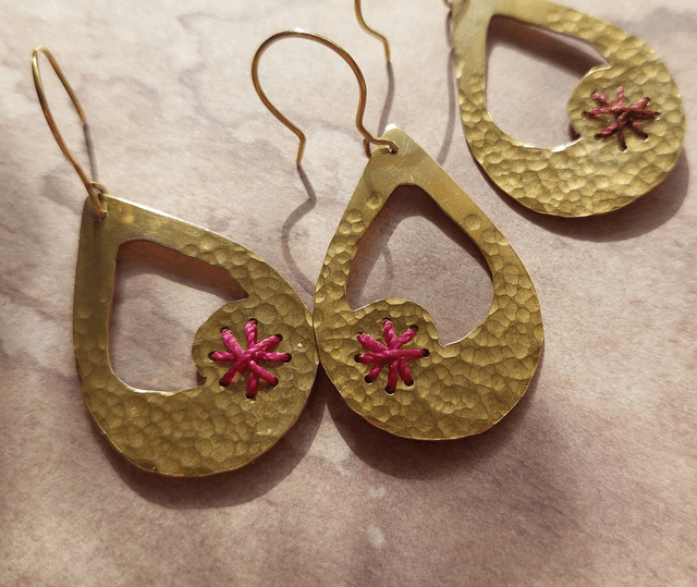 Boucles d'oreille Goutte à l'étoile