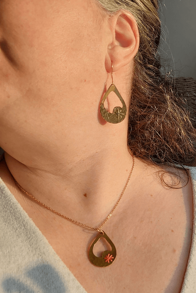 Boucles d'oreille Goutte à l'étoile