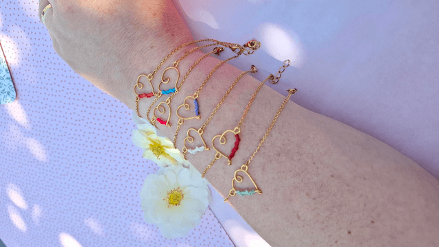 Bracelet cœur tissé 