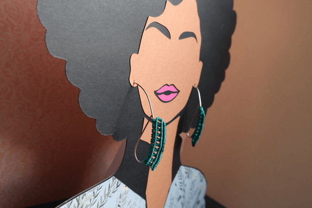 Boucle d'oreille Couleur filigrane